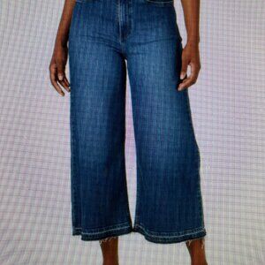 Lee Heritage Women's Cotton Frayed Hem Cropped Denim Jeans SIZE 16 MEDIUM